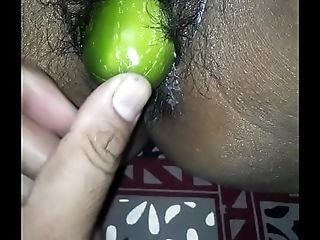 Desi wife gobbling cucumber